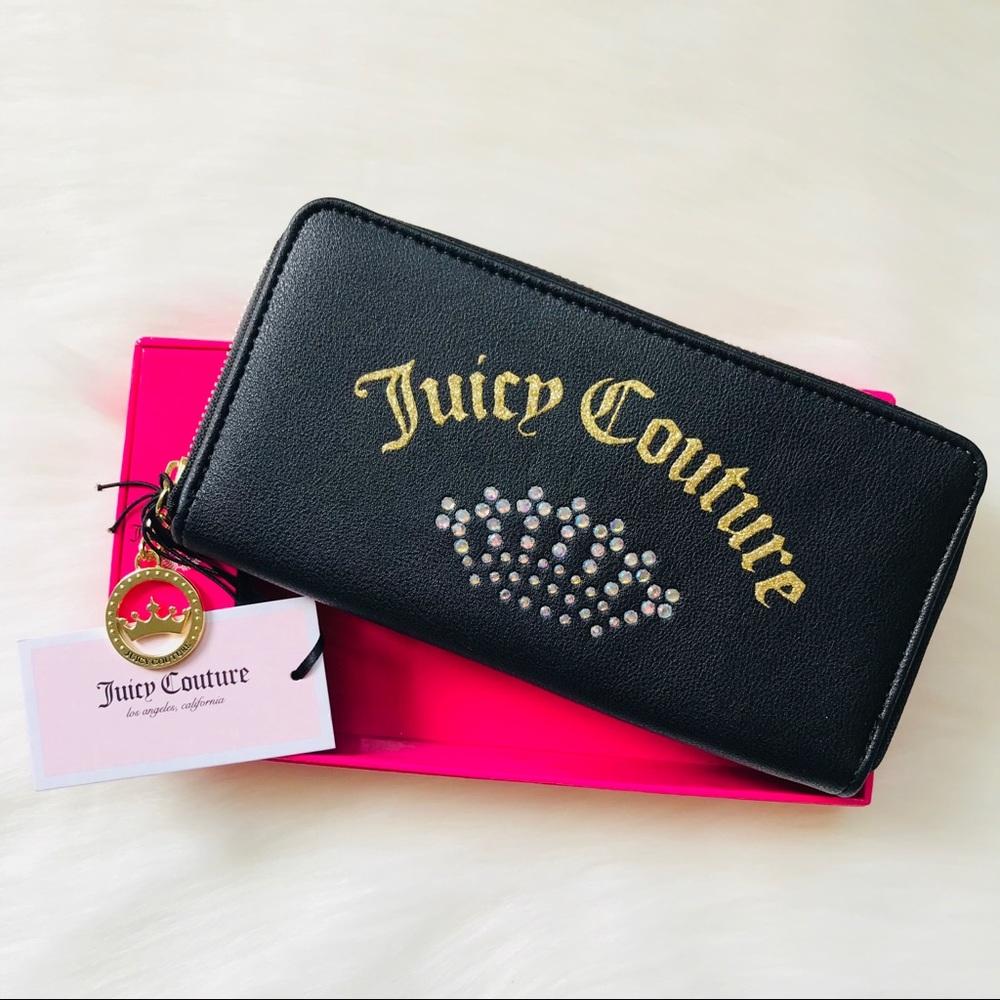 Juicy Couture Crown Black Wallet NWT